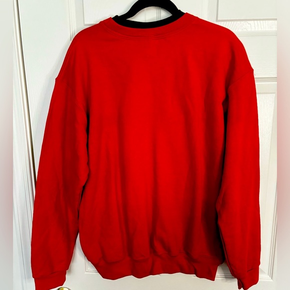 NEW WOMENS TOP STICH RED & BLACK SCOTTIE DOG CHRISTMAS SWEAT SHIRT  SZ. XL - Picture 2 of 11